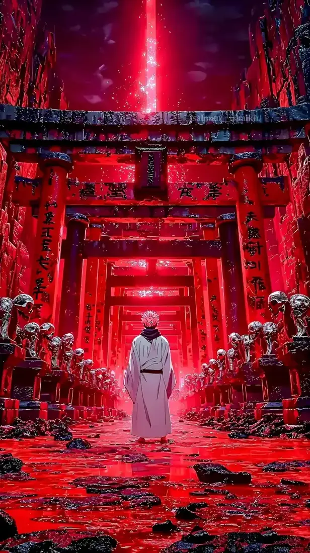 A red temple scene on Wollo